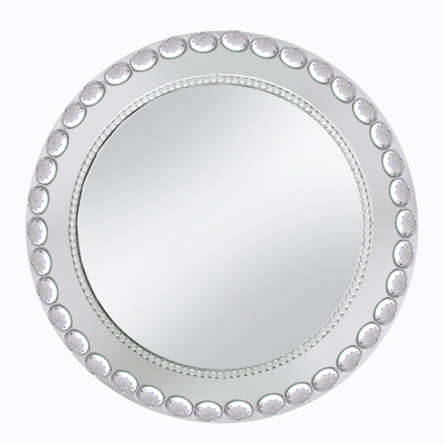 ChargeIt! By Jay Charger Plate with Big and Small Jewels, Mirror