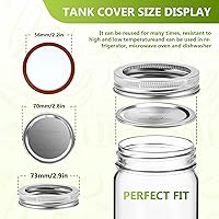 Vista 6 de Tapas y Anillos para Conservas de Boca Regular, 24 Piezas Tipo Dividido Tapas de Frascos Mason de Metal con Bandas para Boca Regular Ball, Frascos