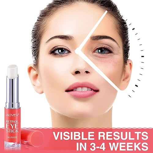 Miniatura 2 de Crema de ojos de retinol, 2 piezas de retinol en barra de ojos, crema antienvejecimiento, crema de ojos iluminadora para círculos oscuros, líneas