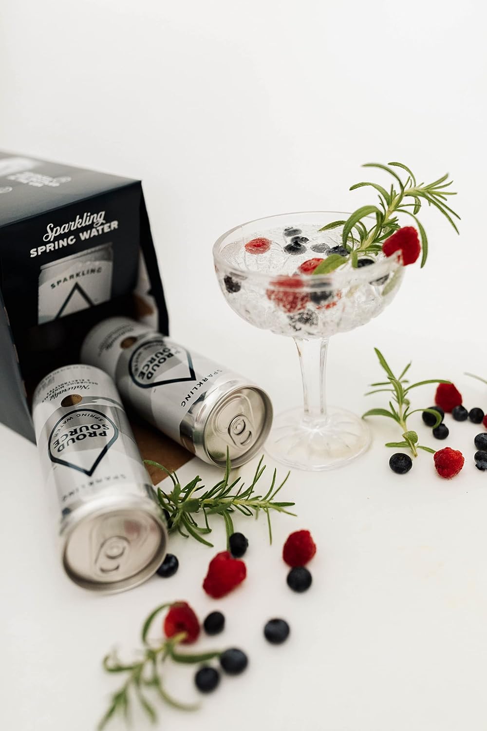 Proud Source Sparkling Spring Water, Natural Minerals + Light Bubbles, Infinitely Recyclable Aluminum, BPA-Free, 12 Fl Oz (Pack of 3 Cases - 24 Cans)