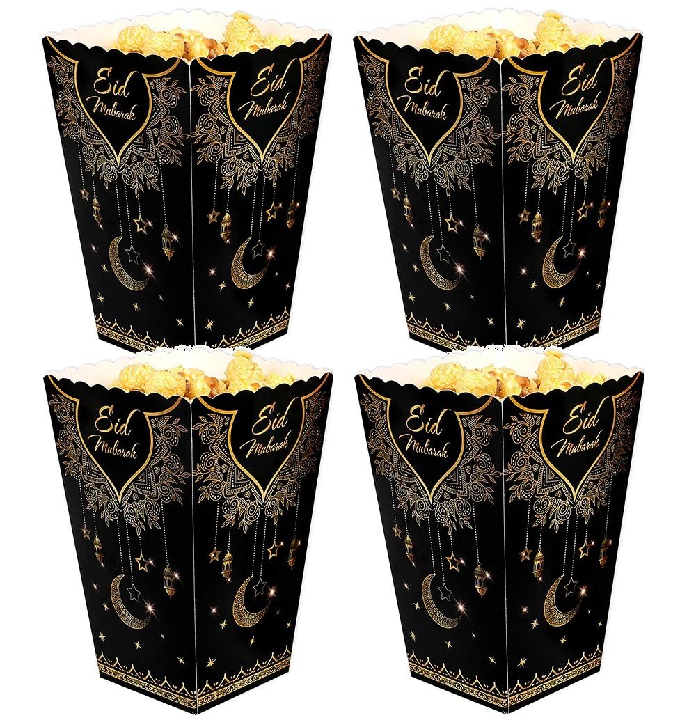Boîtes à pop-corn Eid Mubarak et fournitures de fête musulmane