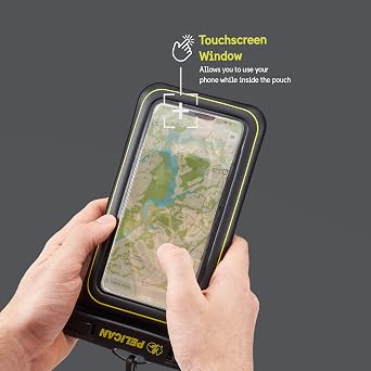 Pelican - Marine Series - IP68 Waterproof Floating Protection Phone Pouch/Case - Black/Hi Vis Yellow - Regular and XL Size