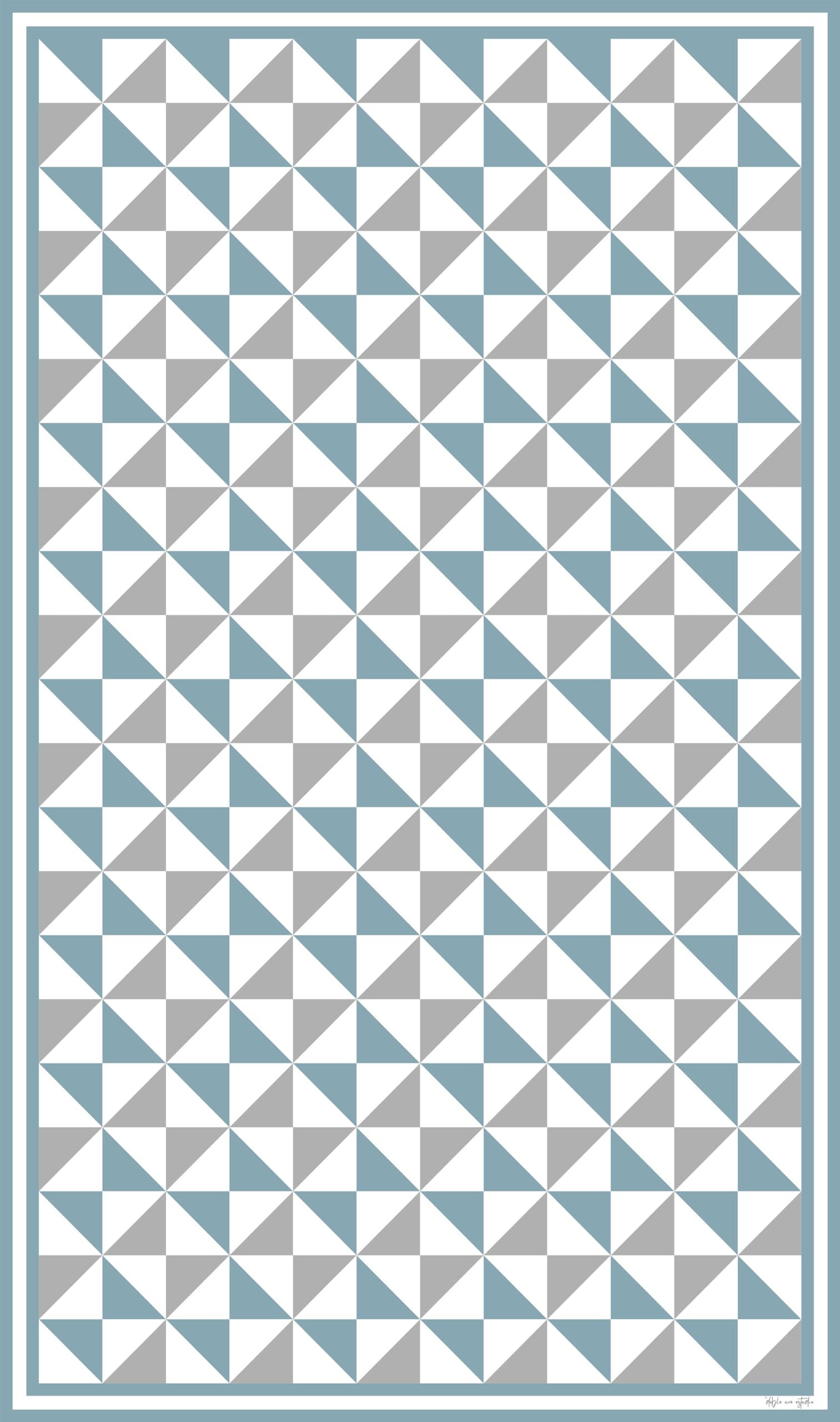 Tapis PVC bleu antidérapant grand format 200x300 cm pour cuisine
