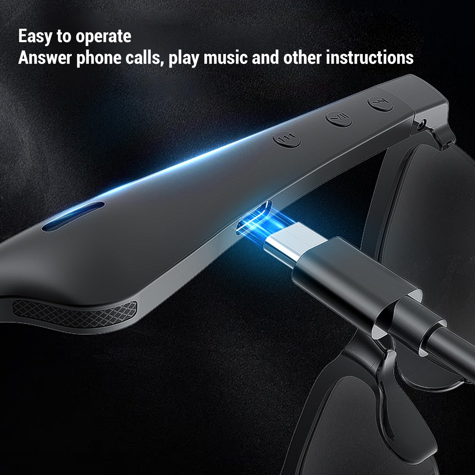 Annadue Gafas Inteligentes con Traductor de Idiomas, Gafas de Traducción Admite 140 Idiomas Incorporados en Micrófono Estándar, Gafas de Sol Bluetooth para Llamadas de Música
