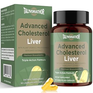 Advanced Cholesterol Lowering Supplements & for High Cholesterol | Liquid-Filled Capsules for Maximum Absorption | Plant Sterols, Policosanol, Bergamot Extract | Triple-Action Formula,90 Capsules - Amazon product rated Grade A