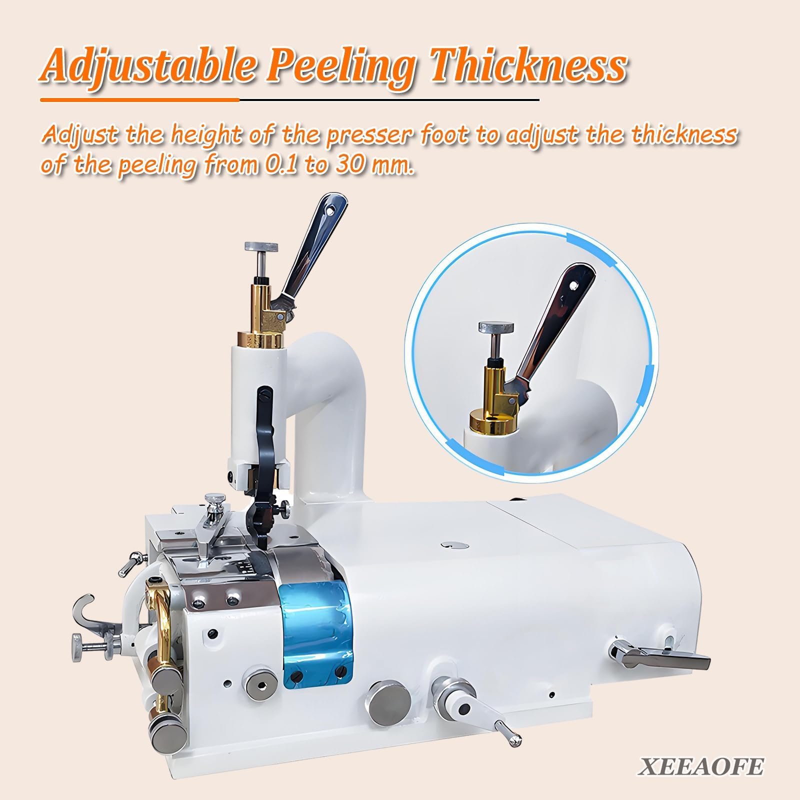 Skiving Machine elettrico per pelle, taglierina di precisione per assottigliamento di feltro, gomma e pelle, design industriale efficiente della pala