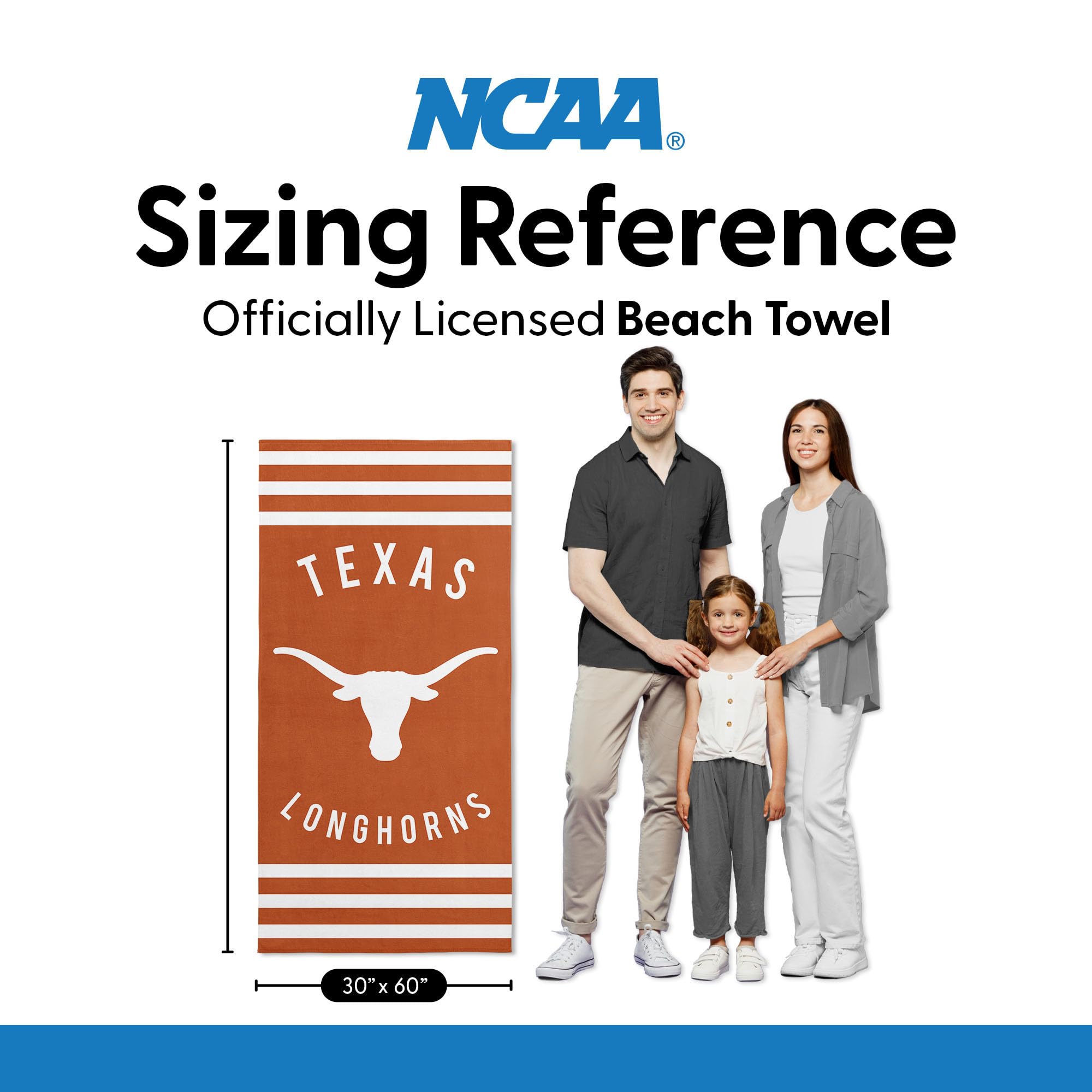 Northwest NCAA Texas Longhorns Strandtuch, 76,2 x 152,4 cm, Streifen