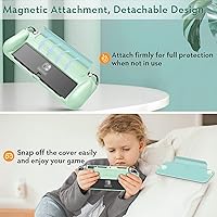 Vista 5 de Fintie Flip Case for Nintendo Switch OLED Model - Screen Safe Slim Protective Soft TPU Shell with Magnetically Detachable Front Cover & Ergonomic