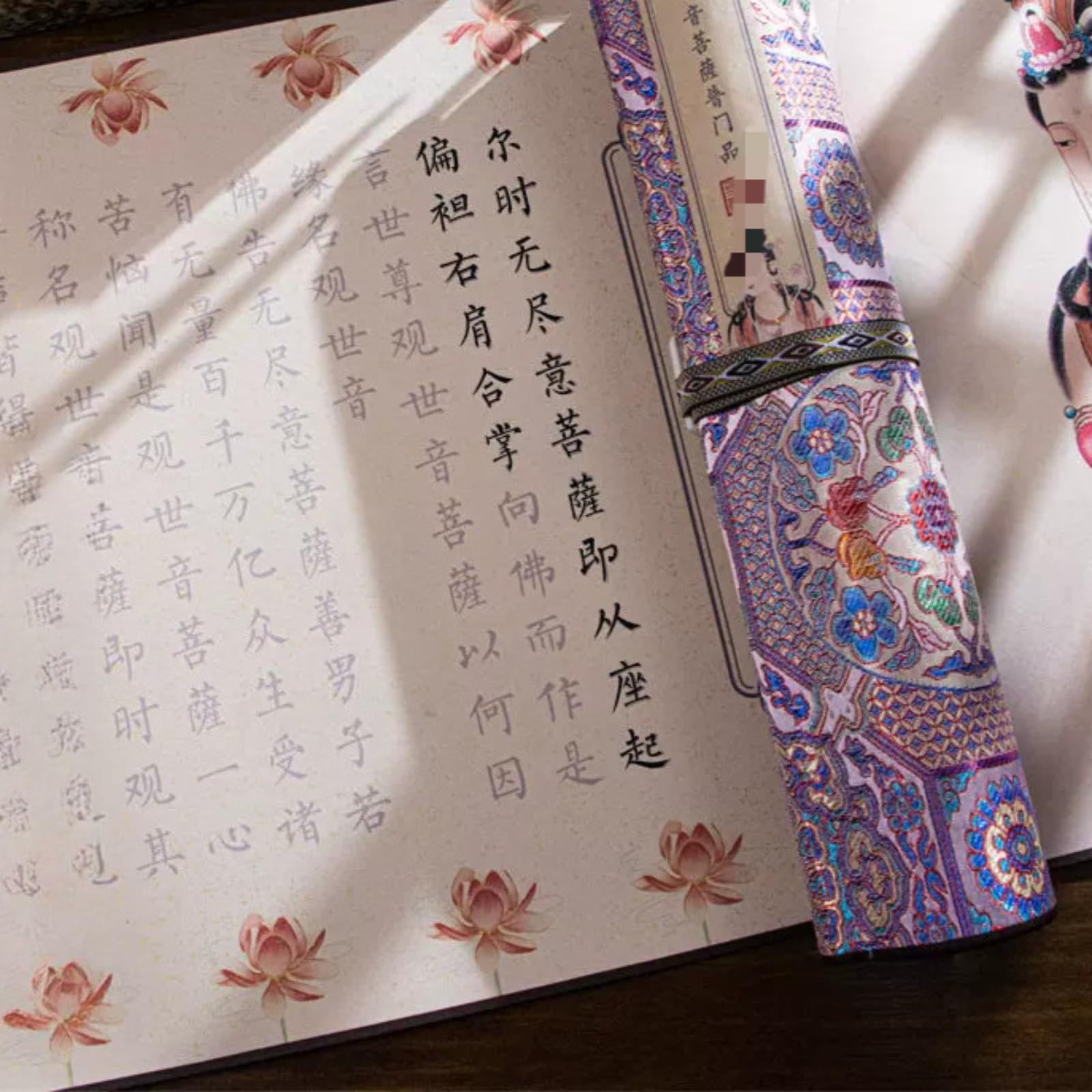 LEEDJUINE Lotus Sutra Long Scroll Copybook Handwritten Buddhist Scriptures Tracing Book