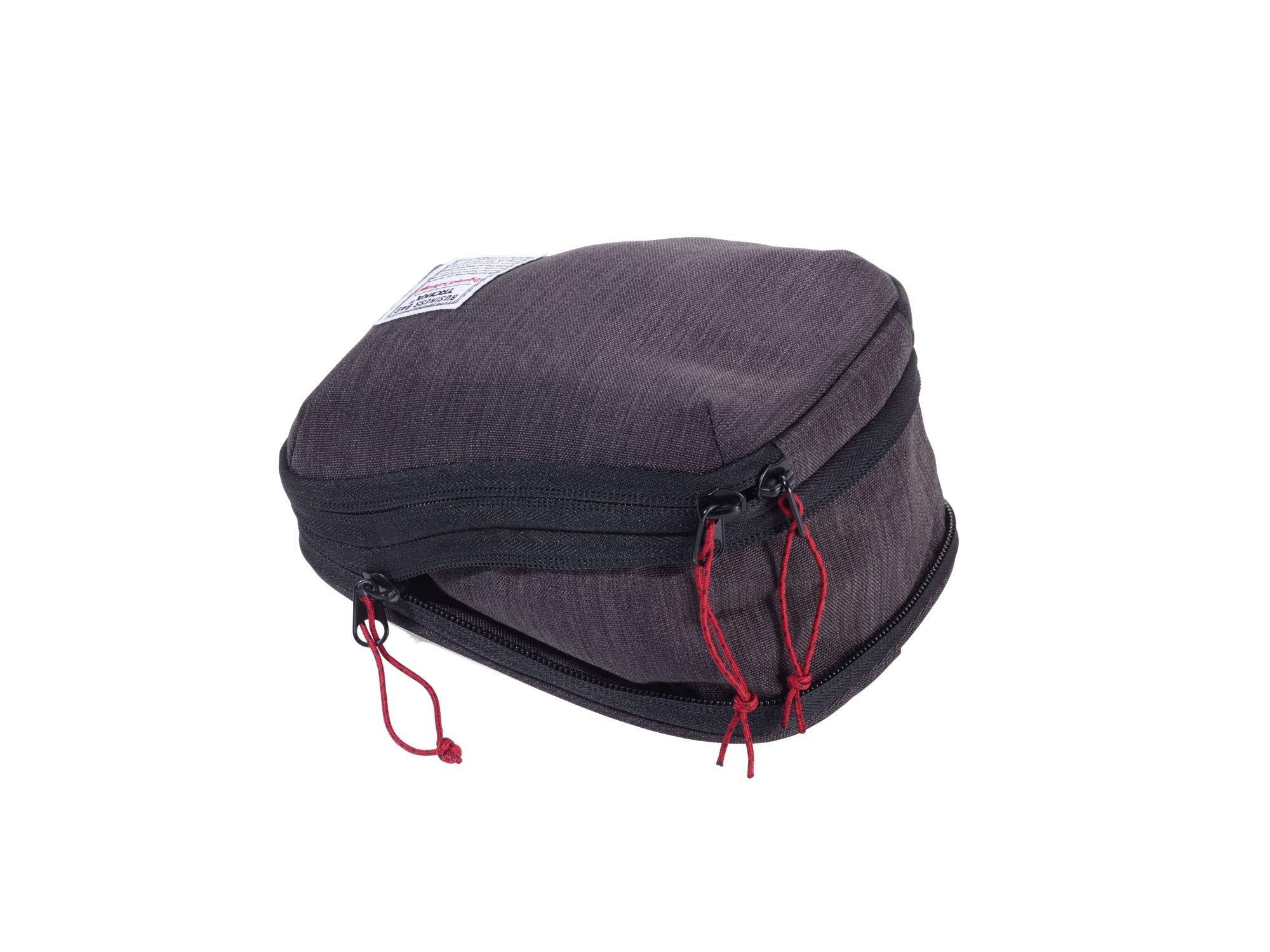 TROIKA BBG61/GY - Cojín Cervical (poliéster, con Bolsa de compresión, Enrollable, Color Gris/Negro, indeformable), Color Gris y Negro