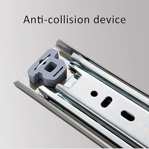 Miniatura 4 de 1 par de diapositivas industriales resistentes para cajón, con montaje lateral, con rodamiento de bolasextensión completa, rodamiento de carga de