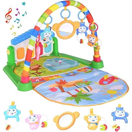 Baby Spielmatte Mit Spielbogen - Aktivitätsdecke Mit Musik & Licht Für 0-36 Monate