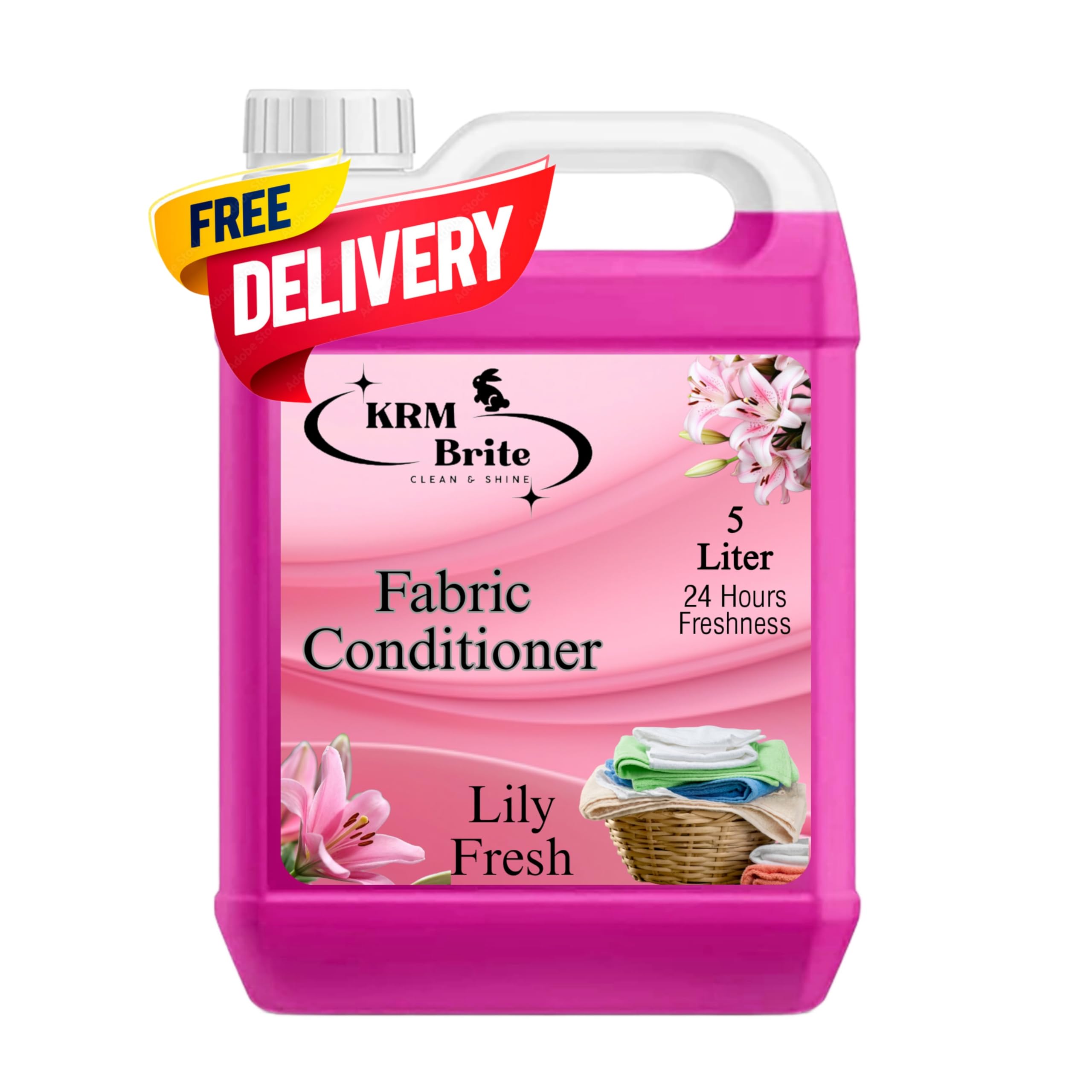 Fabric Liquid Conditioner 5 Liter Krm Brite Natural & Organic Fabric Softener For Long Lasting Freshness,Softness & Shine,Suitable For All Clothes 5 Liter Lily Fresh Flavour (B0DFX2MT6R) Amazon Price History, Amazon Price Tracker