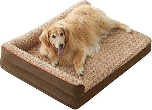 Miniatura 14 de BFPETHOME Camas ortopédicas para perros grandes - Cama de sofá impermeable para perros con funda extraíble y lavable, cama grande para mascotas con
