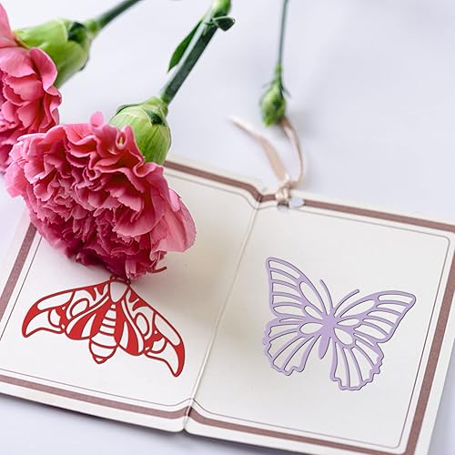 Miniatura 7 de GLOBLELAND 6 troqueles de corte de insectos, mariposas de metal, polillas, abejas, troquelados, plantillas para hacer tarjetas de papel, decoración