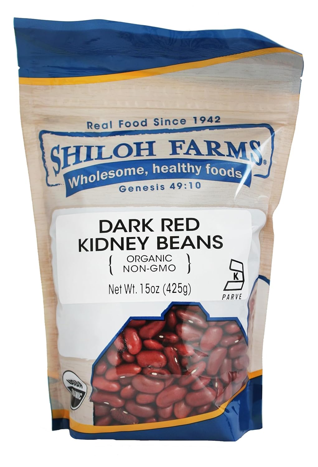 Shiloh Farms Organic Dark Red Kidney Beans - Bulk 6 Count of 15 Oz, Naturally Hearty and Nutty, Certified Organic, Perfect for Gourmet Dishes