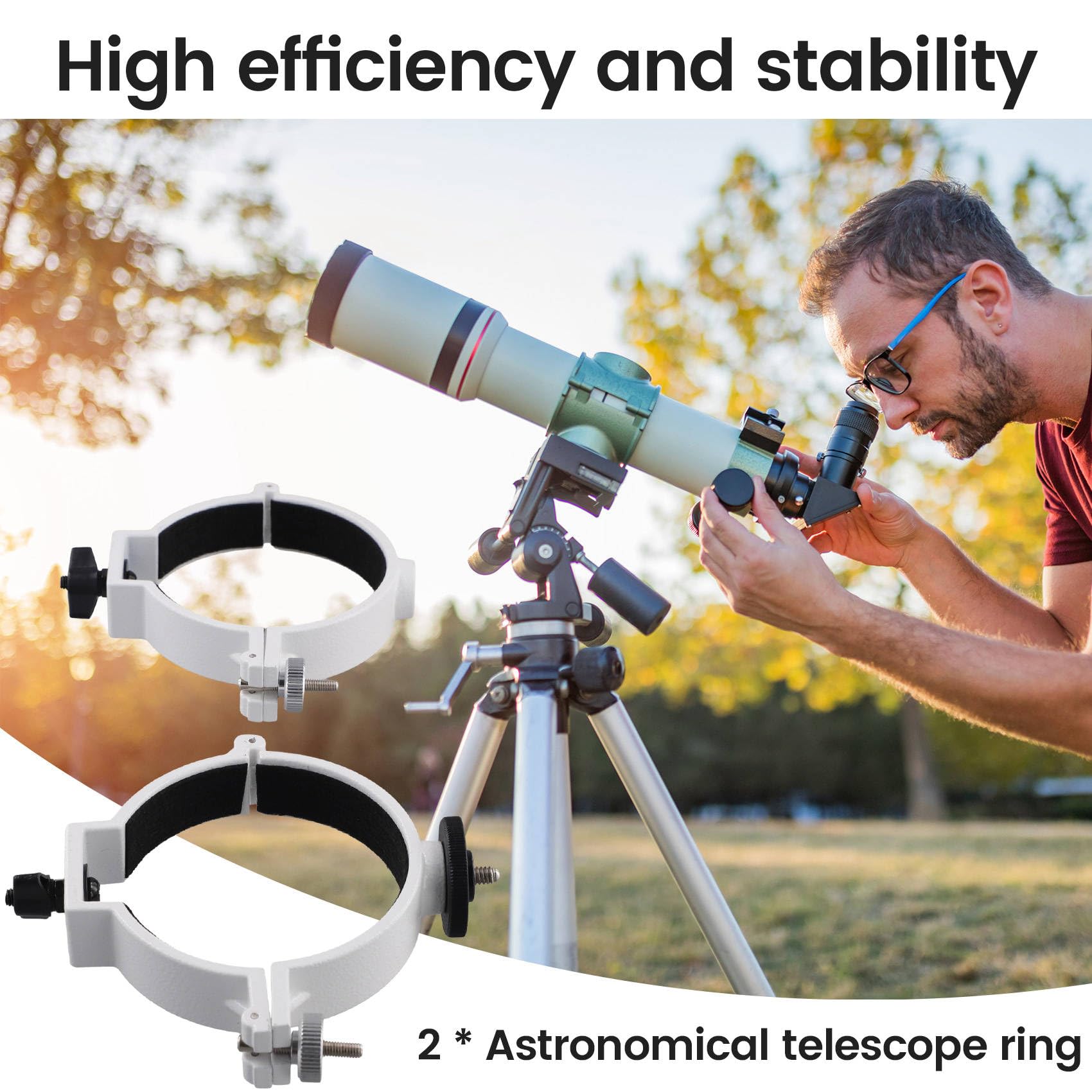 Anello Portatubo Per Telescopio Skyoptikst – 90mm, Universale, In Metallo