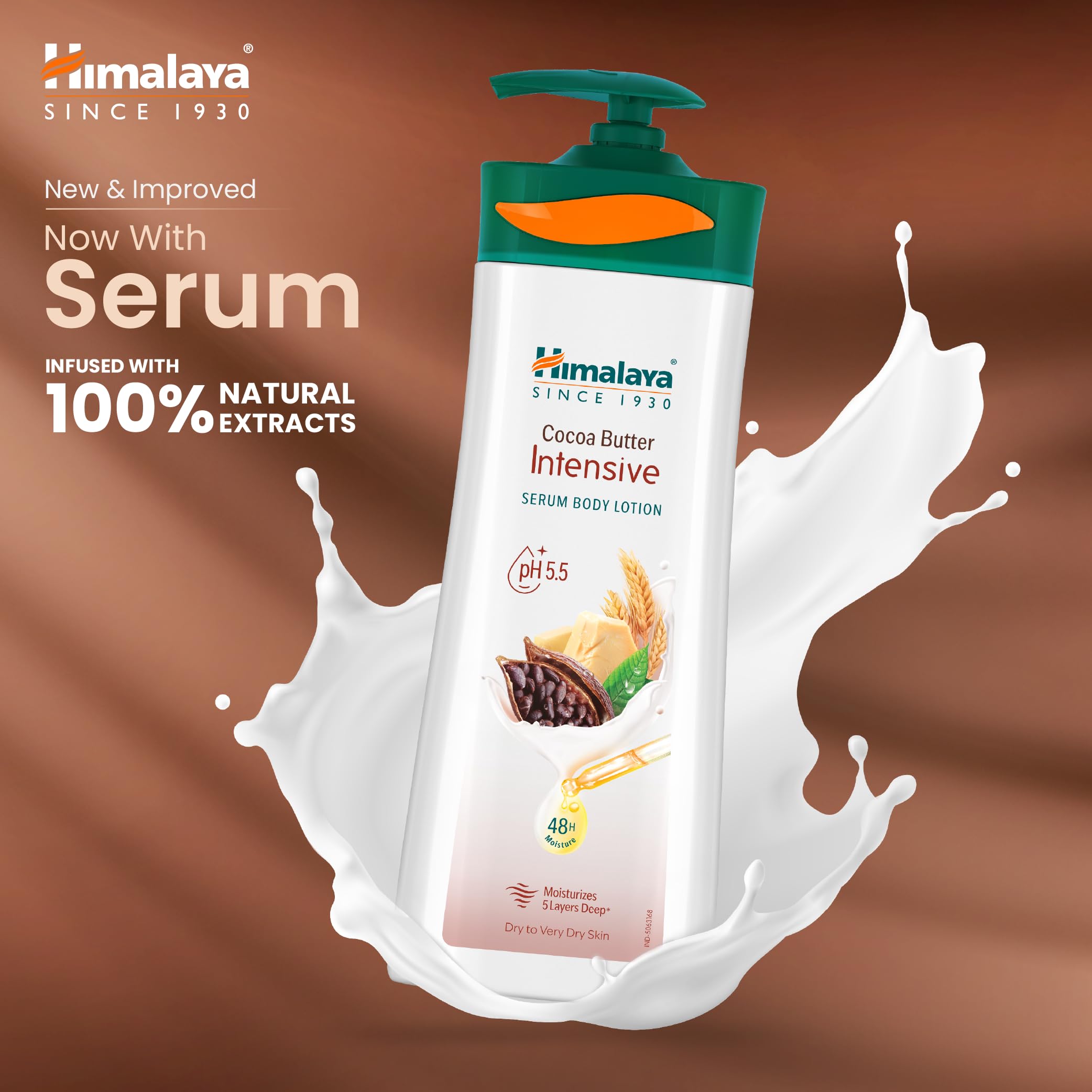Himalaya Cocoa Butter Intensive Serum Body Lotion 400ml | 48 H Moisturization | pH 5.5 | With Cocoa Butter & Wheat Germ Oil Extracts| For Dry Skin 2