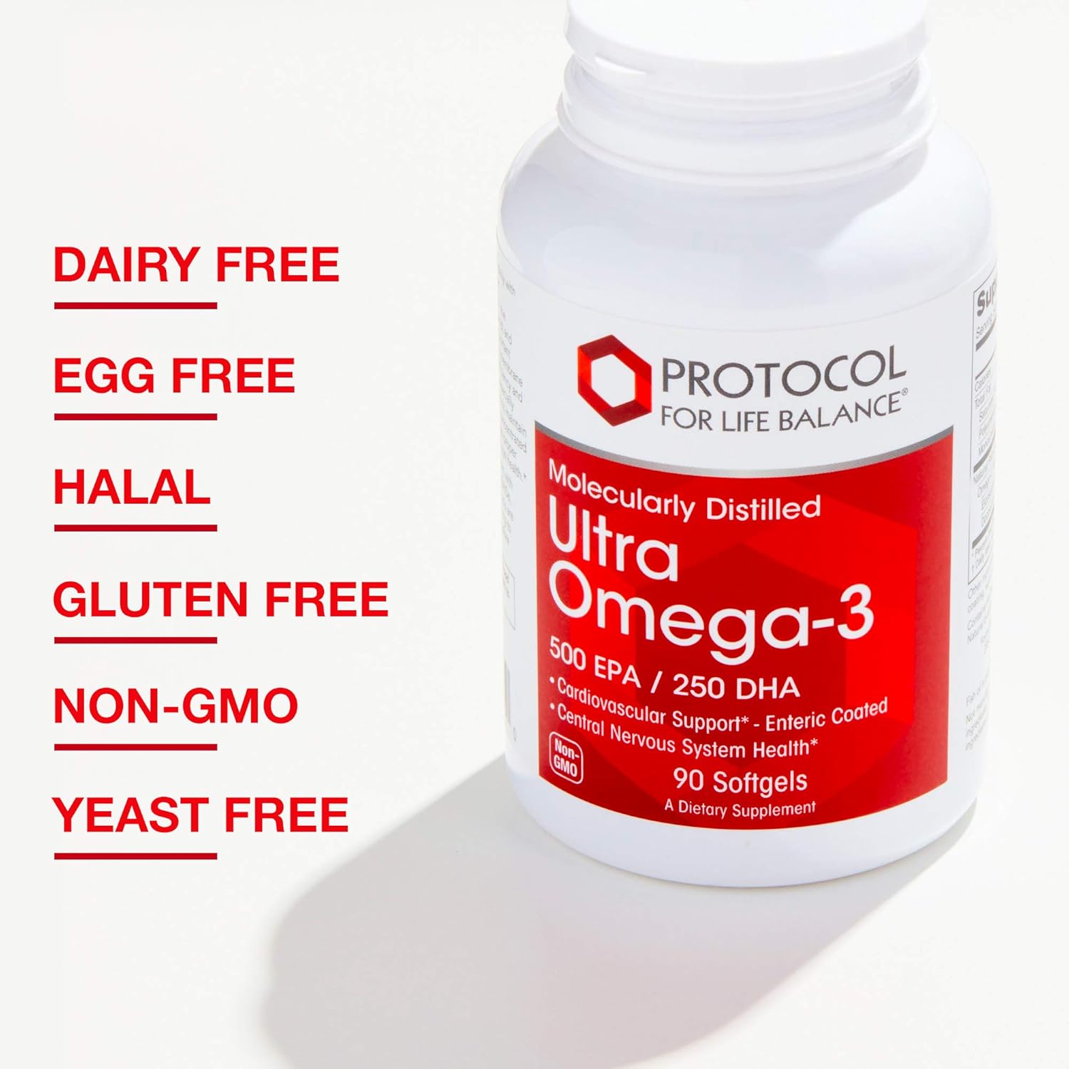 Amazon.com: Protocol Ultra Omega-3 Fish Oil DHA 500, EPA 250 - Brain  Support - 90 Softgels : Health \u0026 Household