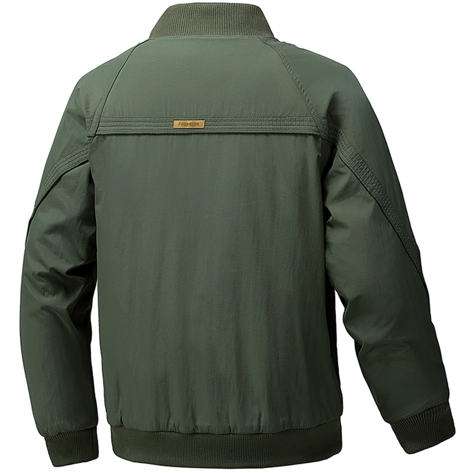 Chaquetas de plumón acolchadas para hombre, chaqueta de invierno con cuello alto, holgada, con cremallera completa, con botones, para exteriores, casual, para deportes, ropa de calle, versátil
