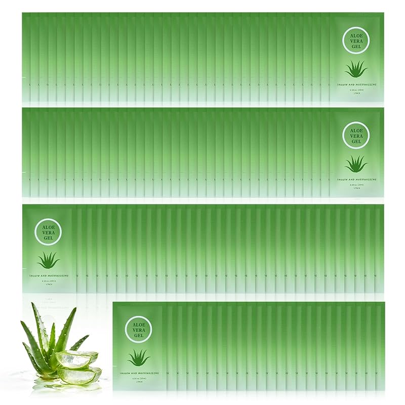 Gel de Aloe Vera Zhjianup em sachês individuais de 10 mL, pacote com 100