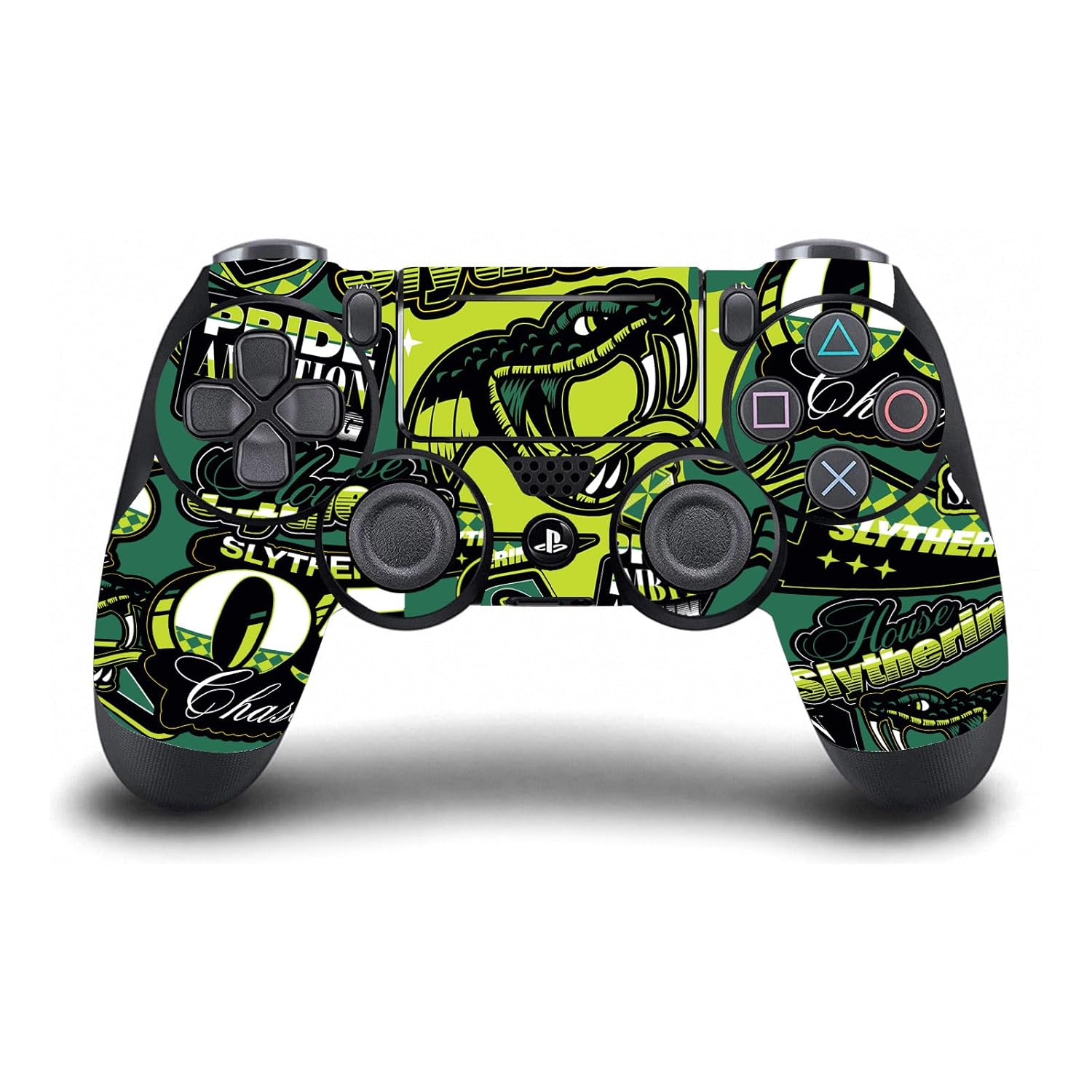 Head Case Designs Officially Licensed Harry Potter Slytherin Pattern Graphics Vinyl Sticker Gaming Skin Decal Cover Compatible With Sony PlayStation 4 PS4 Pro Console and DualShock 4 Controller