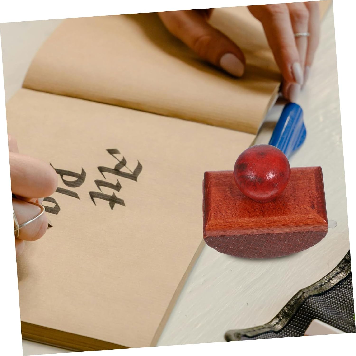 Wood Rocker Blotter Desk Ink Absorber Quick Drying Tool image 5