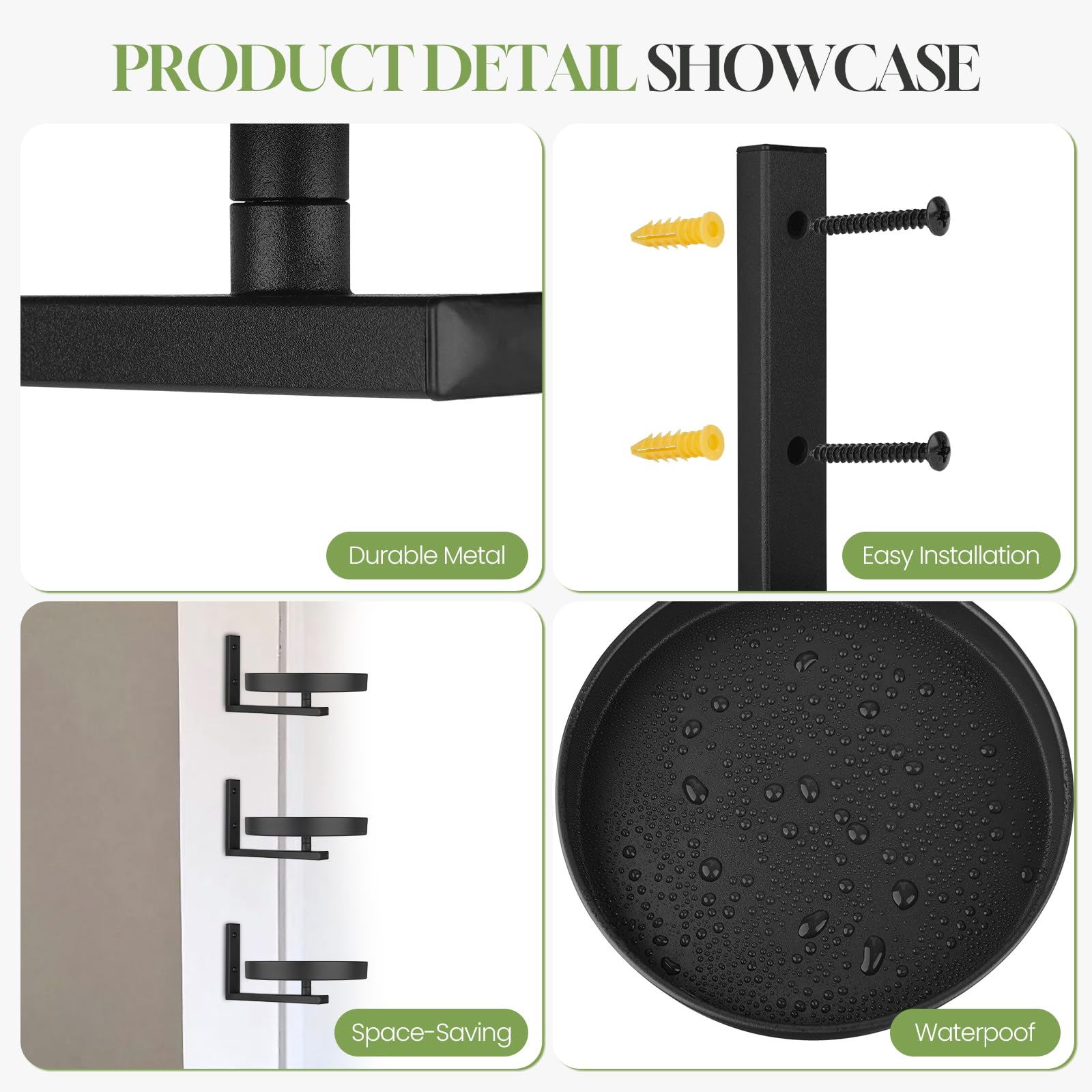 Lot de 3 supports muraux pour plantes