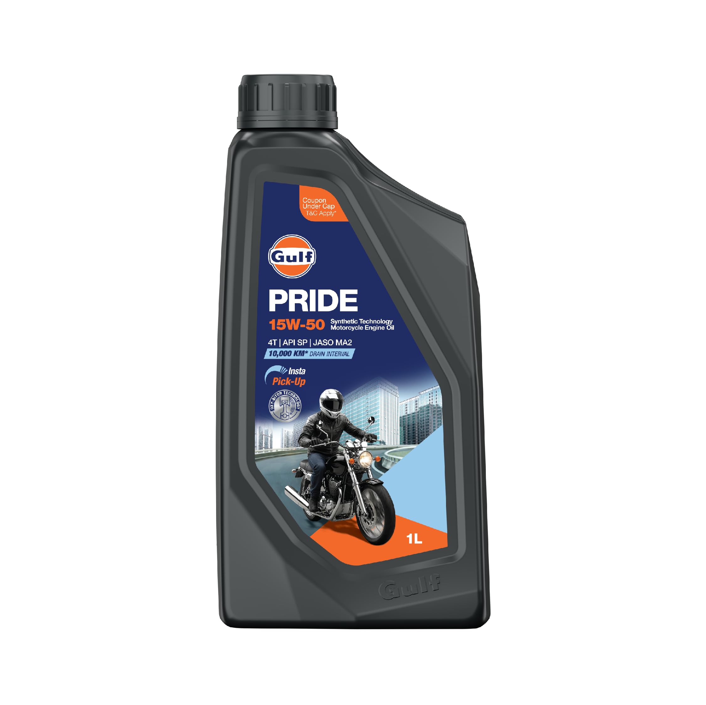 Gulf Pride 4T Ultra Plus 15W50 2 Wheeler Bike High Performance Synthetic Technology Engine Oil [1 L]-picture-12
