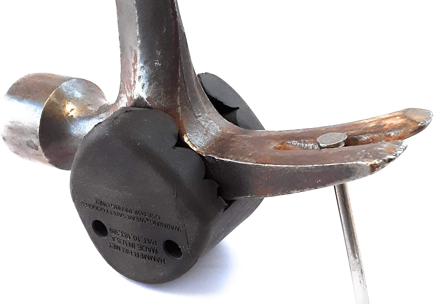 Hammer Accessory - Black, Fits Any Size Claw Hammer, Adds Leverage & Control for Prying, Soft-Face for Non-Marring Hammering, 0.075 kg