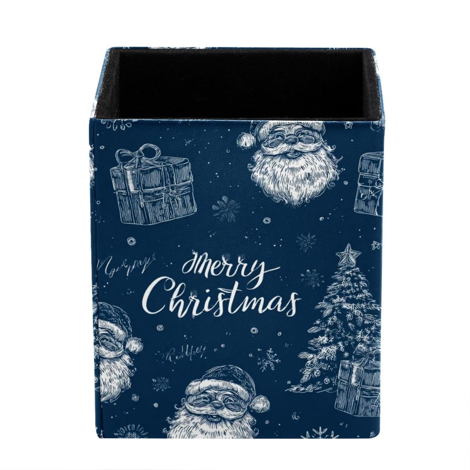 sanfly fish Merry Christmas Desktop Storage Box Pencil Holder, Stationeries and Desk Supplies Organizer for Home, Office & School