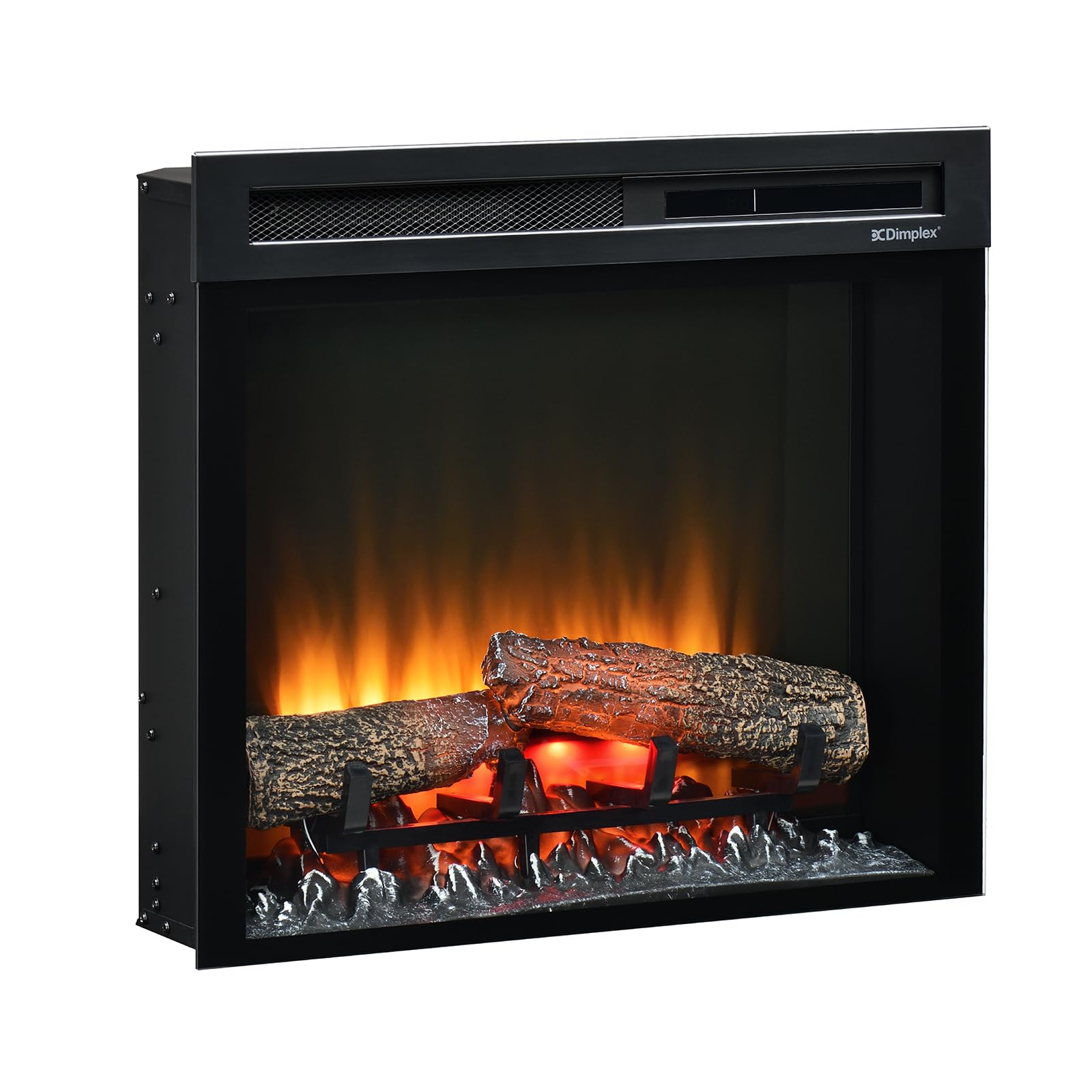 Dimplex Chimenea eléctrica XHD26 Firebox 210975 Efecto Llama Optiflame - Lámparas LED duraderas - Chimenea eléctrica con calefacción - Inserto de Chimenea - Incluye Mando a Distancia, 1400 W, Negro,