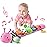 LIGHTDESIRE Baby Toys Musical Caterpillar,Infant Toys Stuffed Animals with Ruler Design,Mirror,Pull String&Ring Bell,Baby Teething Toys for Tummy Time Toy Newborn Gifts 3 6 12 Months(Pink,Leafy Limb)