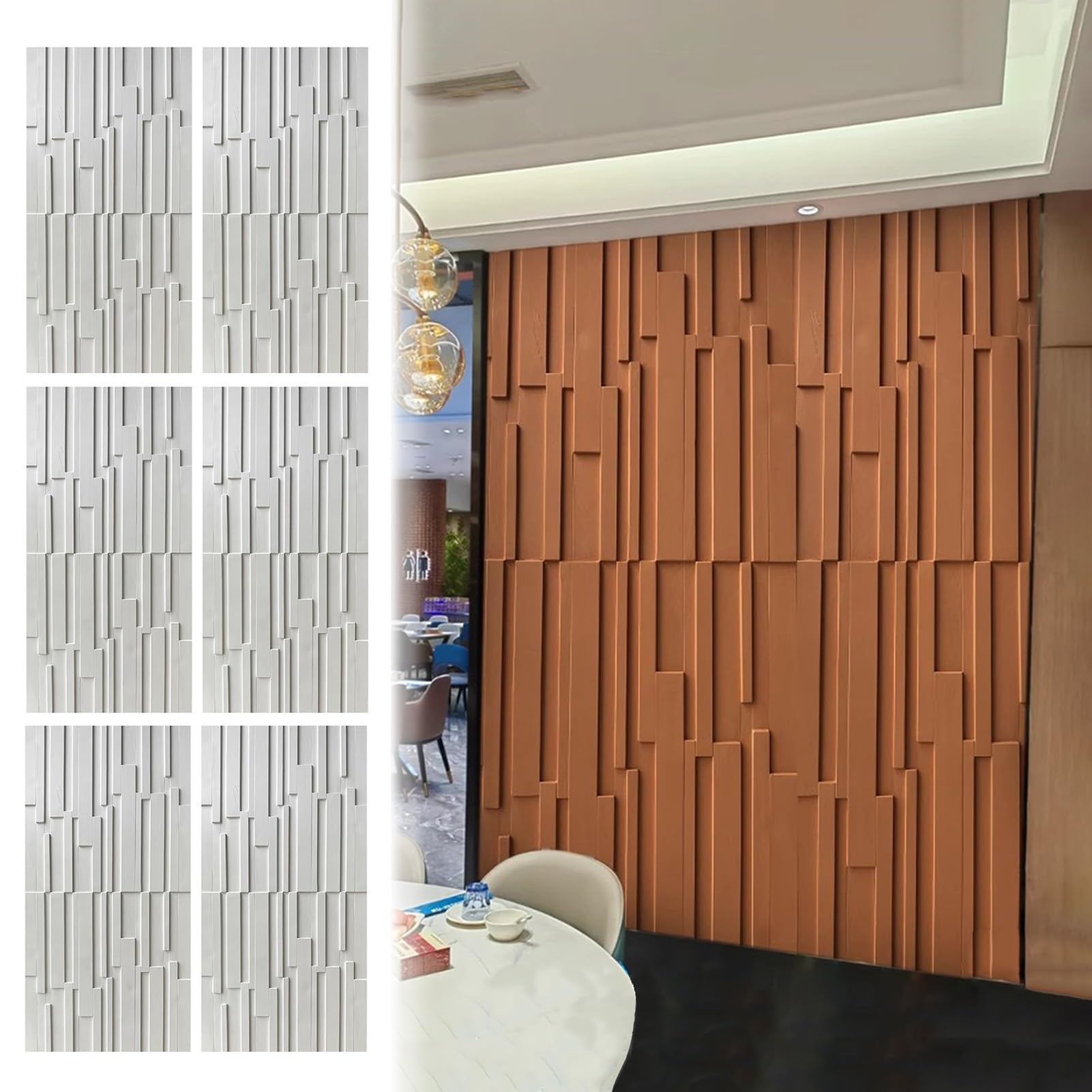 Revestimientos de pared decorativos 3D y paneles de pared impermeables para zonas exteriores