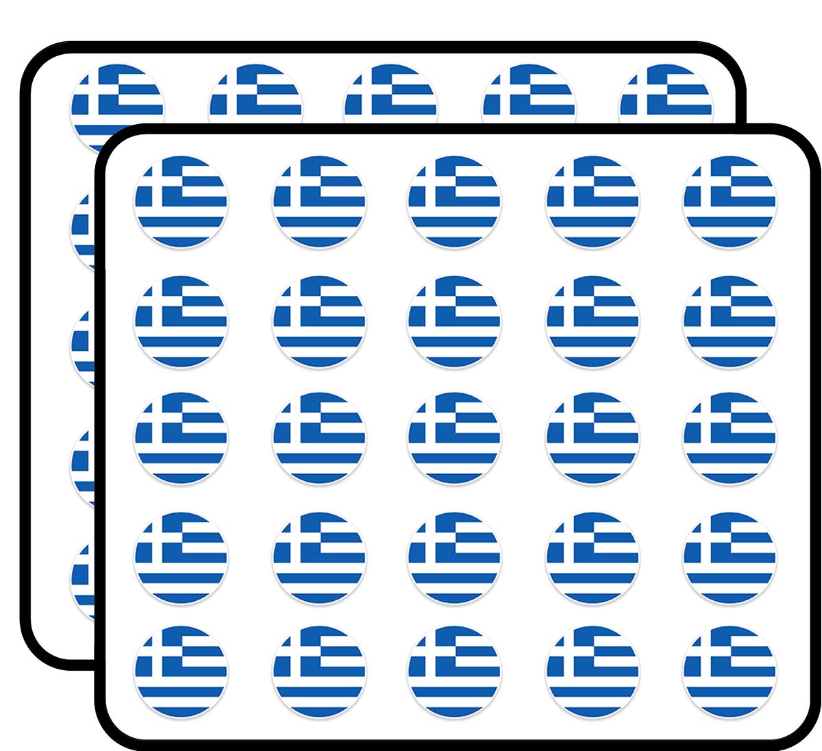 Greece Greek Flag Map Sticker for Scrapbooking Waterproof Vinyl Stickers for Water Bottle, Laptop & Phone Case 50 Pack