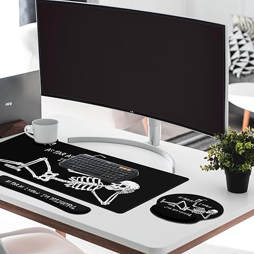 Miniatura 2 de Juego de alfombrillas para teclado y mouse 4 en 1, alfombrilla grande para mouse + reposamuñecas para teclado, reposamuñecas para mouse, juego de