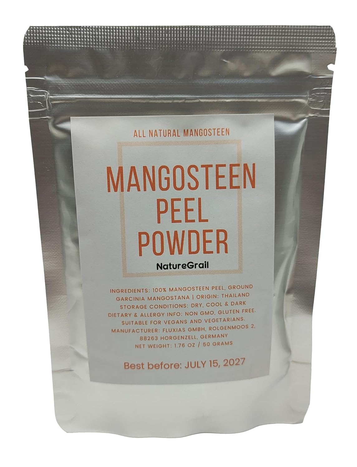 Mangosteen Peel Powder - Made from 100% Garcinia Mangostana Rind, Dried and Ground - Net weight: 1.76oz/50g - Image 3