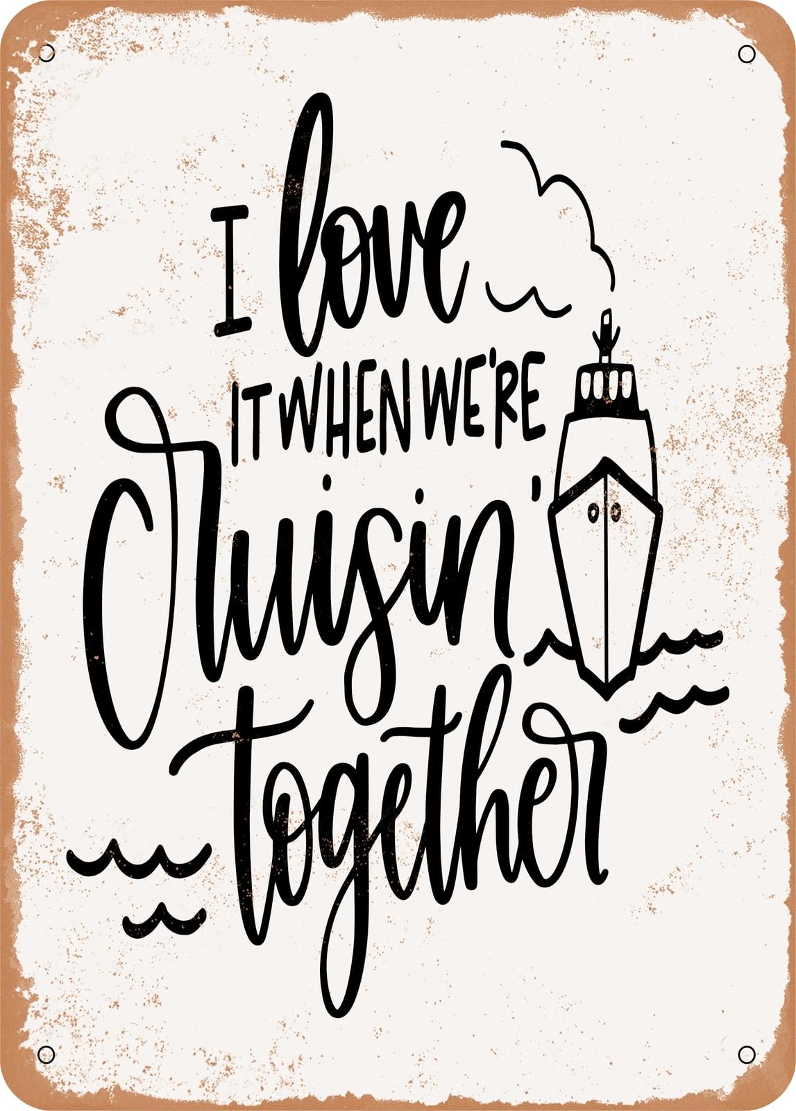 Miaomansenstore Metal Sign - Cruising Together - Vintage Look Home Decor