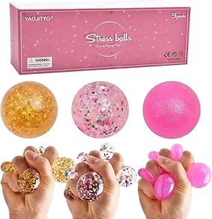 Stress Ball Set,3 Packs Squishy Stress Balls Fidget Toys for Kids and Adults,Sensory Stress Balls-Anxiety Relief and Improve Focus,Squeeze Toys for Autism & ADD/ADHD