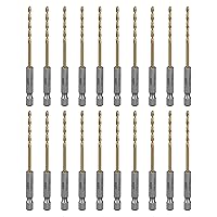 Vista 16 de SALI Juego de 10 brocas de cobalto, 10 brocas de acero de alta velocidad de 7/32 pulgadas, para madera dura, aluminio, metal, cobre, acero aleado