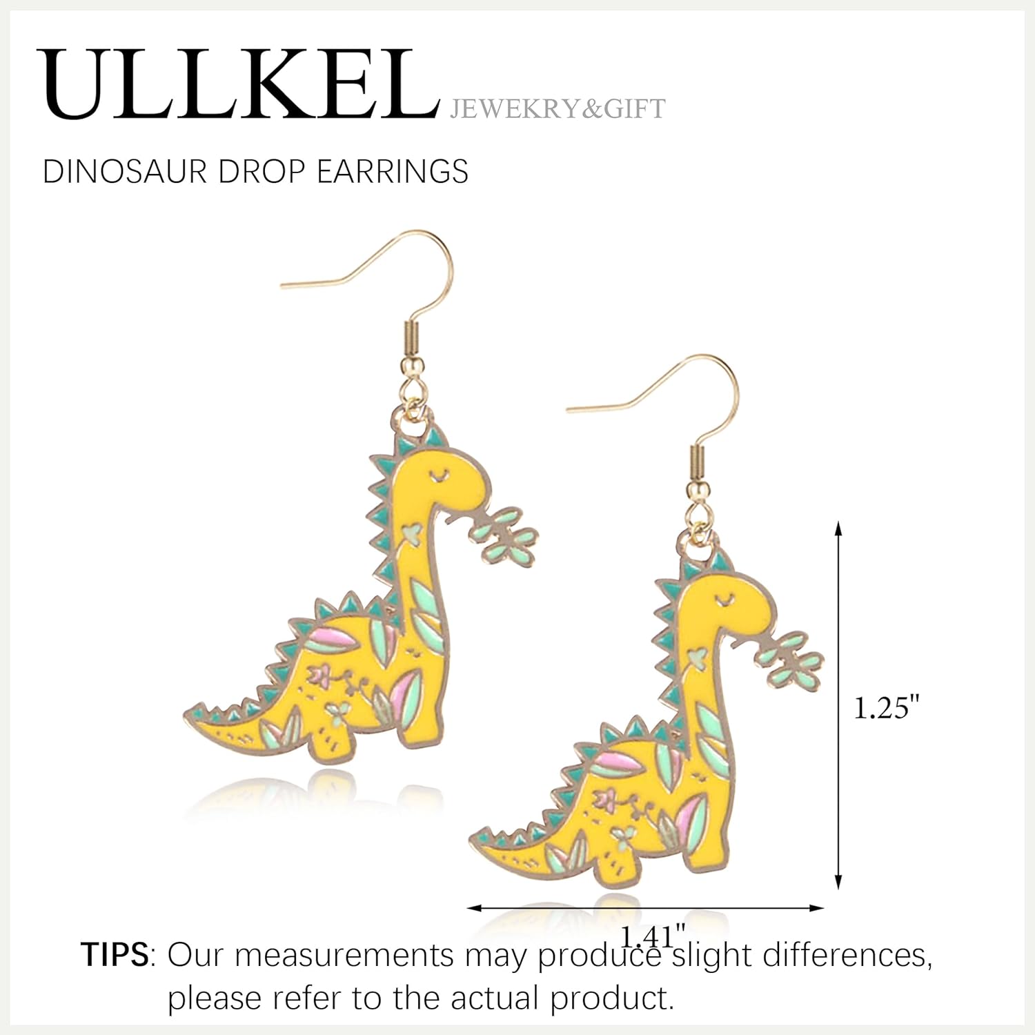 Cute Dinosaur Drop Earrings for Women Dino Animal Dangle Earrings Blue Lovely Animal Dangling Earrings Funny Dinosaur Earrings Birthday Gifts for womens - Image 4