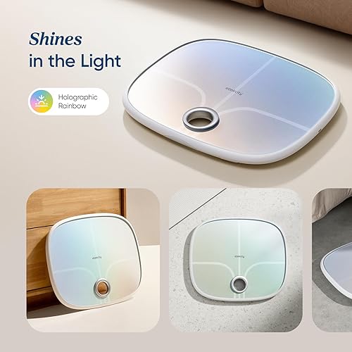 Miniatura 7 de Etekcity Báscula recargable inteligente para peso corporal, IMC, grasa, masa muscular, elegible para FSA y HSA, báscula de baño digital con 13