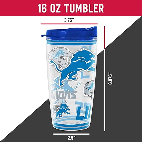 Miniatura 5 de Rico Industries NFL - Vaso de fútbol americano de doble pared, 16 onzas, tapa W