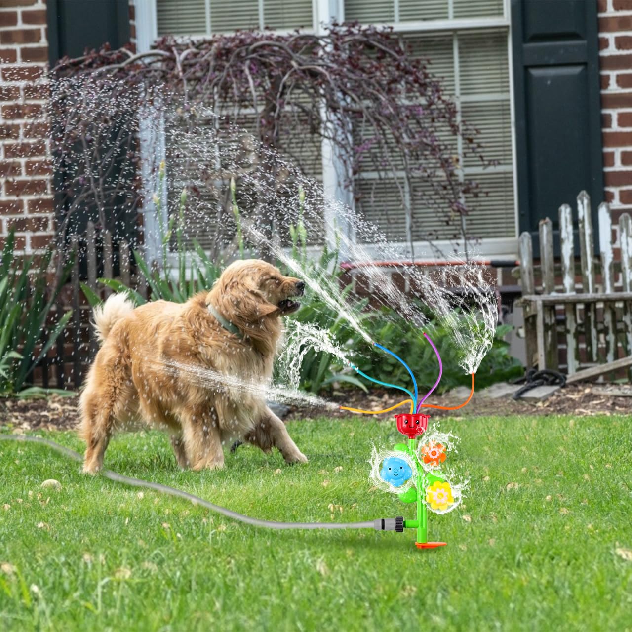 STOBOK Kinder Wassersprinkler Blume, Outdoor Rasensprenger Wasserspielzeug für Gartenschlauch, Sommer Wasserspaß Garten Spielzeug Draußen, Mädchen Jungen ab 3 4 5 6 7 8 Jahre
