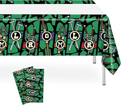ldcx 2Pack Ninja Tablecloth Birthday Party Decorations Tableware Plastic Rectangular Ninja Supplies Tablecloth for Kids Baby Shower Birthday Party Decorations