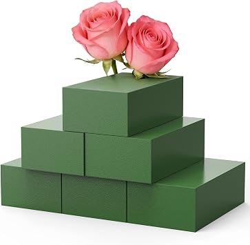 New 2026 6-Pack Floral Foam Blocks, Florist Green Foam for Flower Arrangements, Wet & Dry Styrofoam for Fresh and Artificial Flowers, Premium Plant Sponge Foam for Planters 5.5"L X 3.1"W X 1.6"H