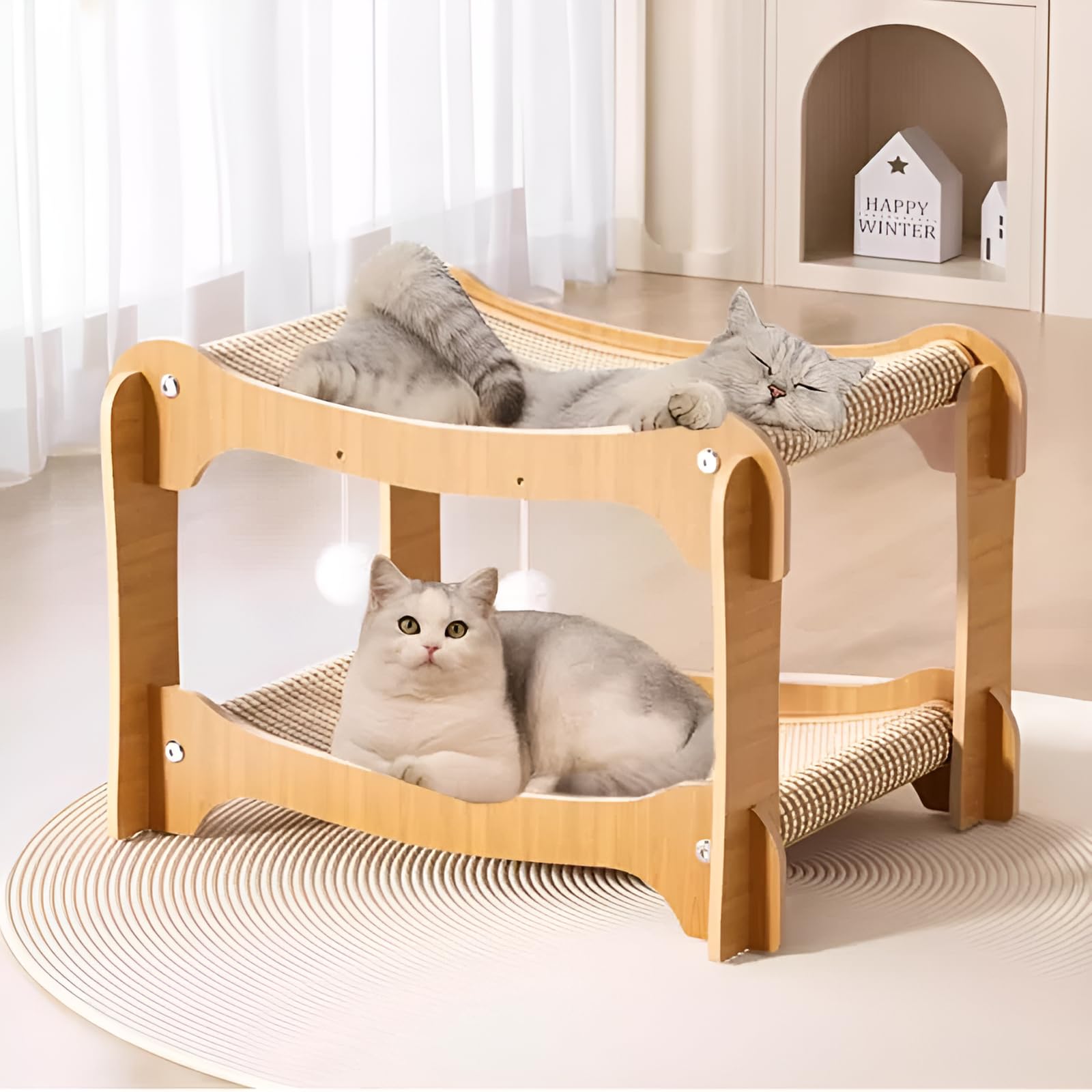 Amazon.co.jp: [POZEAL]猫 爪研ぎ 爪とぎハウス ダンボールハウス 二重