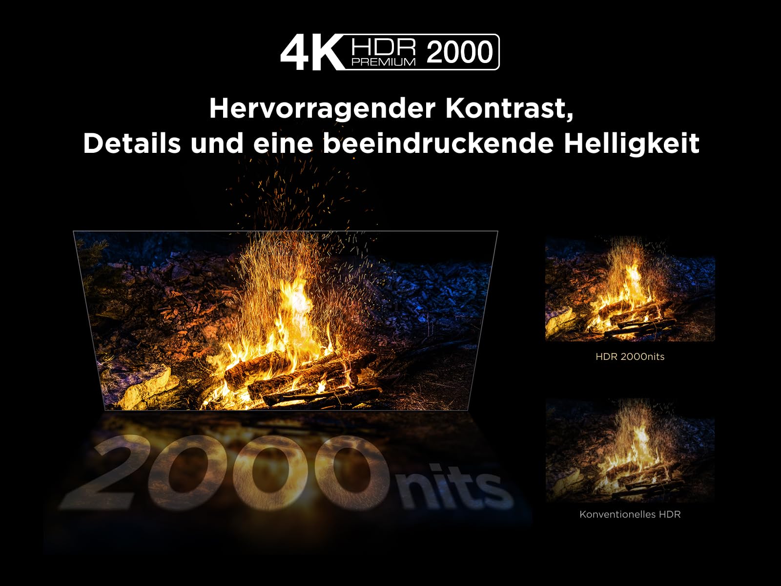 TCL 50C7K 50 Zoll QD-Mini LED Fernseher, 4K HDR Premium 2000, Smart Google TV mit 144Hz Motion Clarity Pro (Dolby Vision IQ & Atmos, HVA-Panel, Game Master)