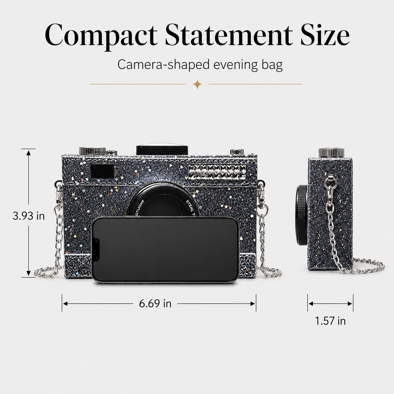 QZUnique Women's Camera Shaped Casual Cross body Shoulder Handbag Purse image 3
