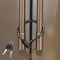 Vista 10 de Urban August Cerradura de refrigerador a prueba de niños para niños y adultos - Cerradura para puerta francesa refrigerador y gabinete